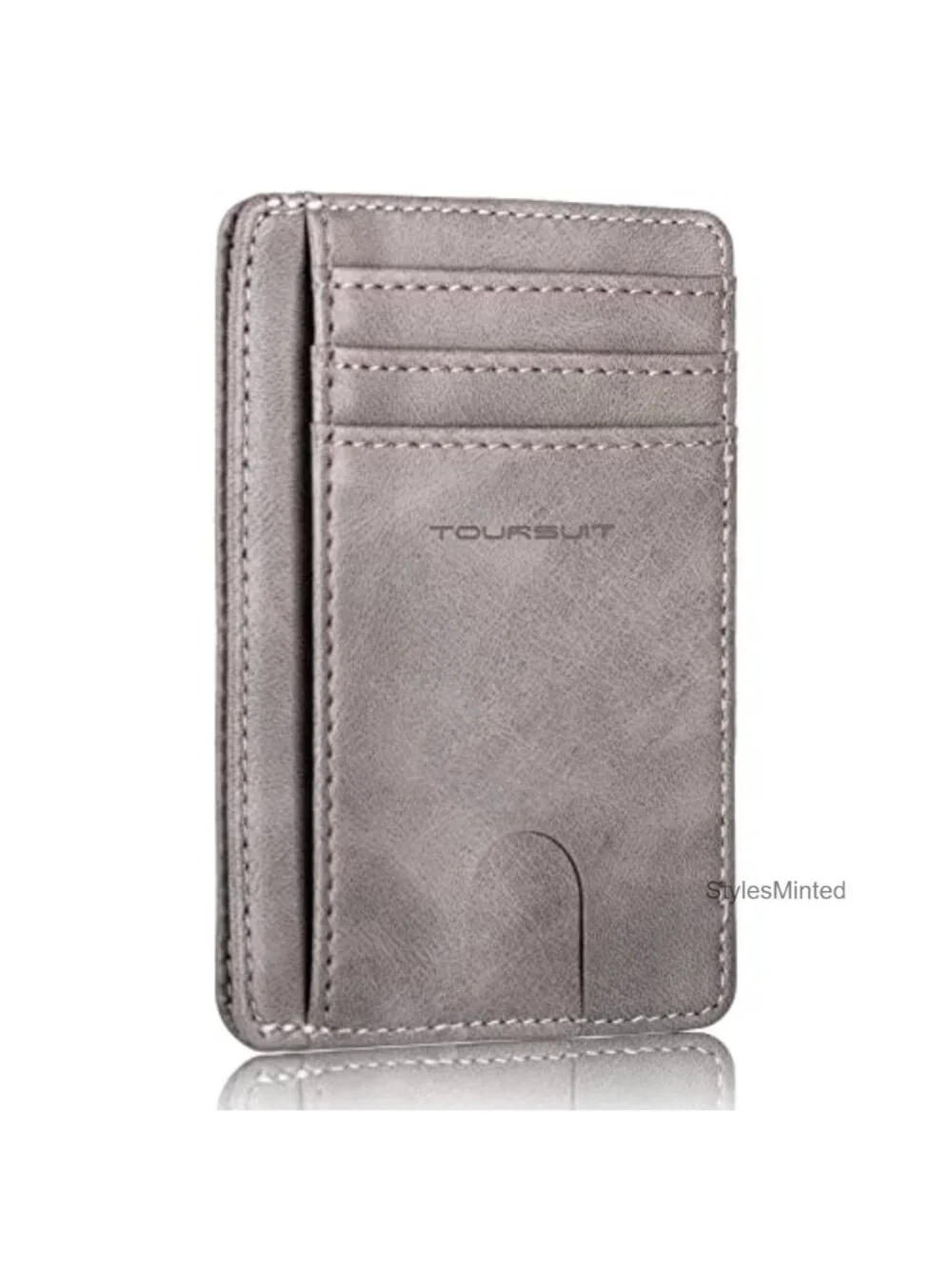 RFID Blocking Minimalist Slim Front Pocket Wallet Card Holder